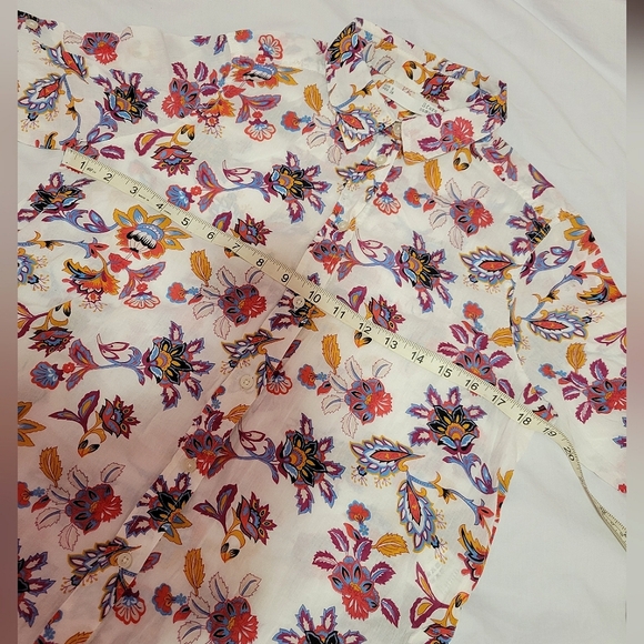 SFERA colourful floral patterned cotton button down shirt - Picture 5 of 9